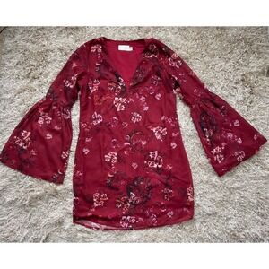 TJD The Jetset Diaries Dress Womens Medium Bell Sleeve Boho Feminine Festival